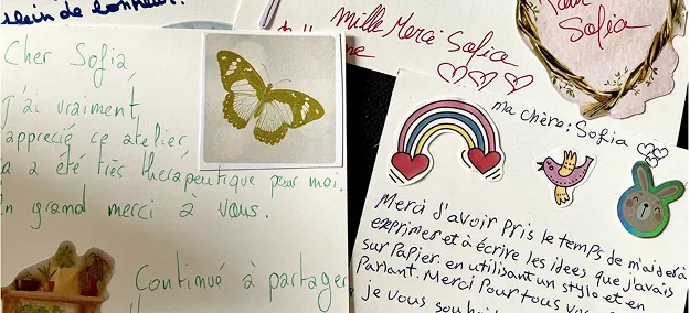des notes et des stickers
